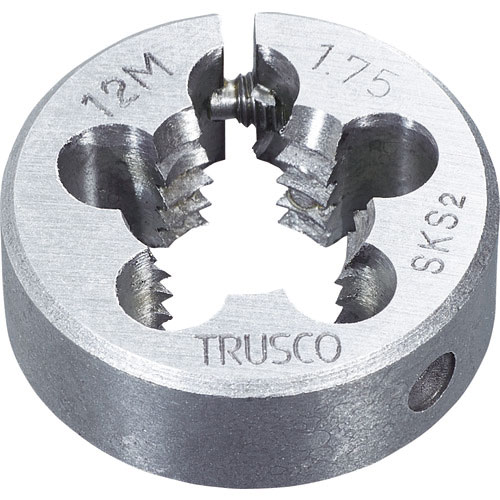 TRUSCO 丸ダイス 38径 M12X1.25 (SKS)_