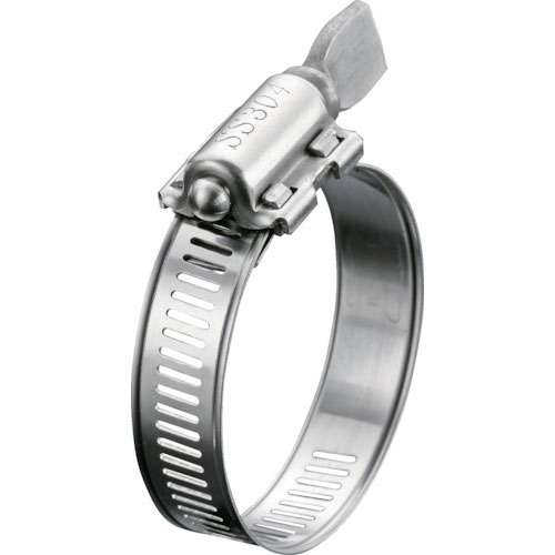 ＴＲＵＳＣＯ　ホースクランプ　オールＳＵＳ　手締めタイプ　１４．２ｍｍ　３２～５７ｍｍ＿