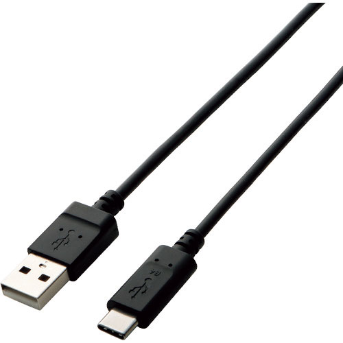 エレコム　ＵＳＢ２．０ケーブル（Ａ－Ｃ）　１．０ｍ　ブラック＿