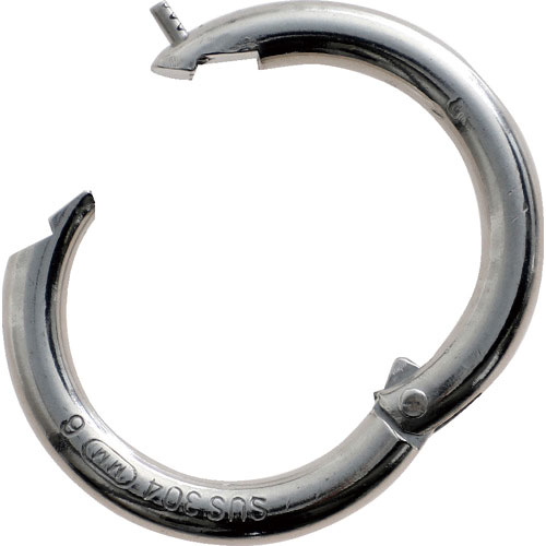 TRUSCO リング ステンレス ピン止めチェーンキャッチ 線径6mm 内径30mm_