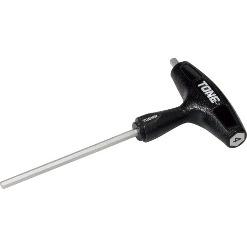TONE 六角棒レンチ(T形) グリップヘキサゴンレンチ 対辺寸法4mm 全長140mm_