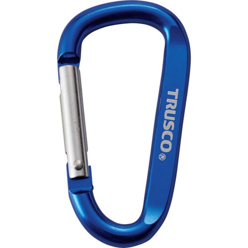 TRUSCO まとめ買い カラビナ 線径6mmX60mm D型 グリーン100個_
