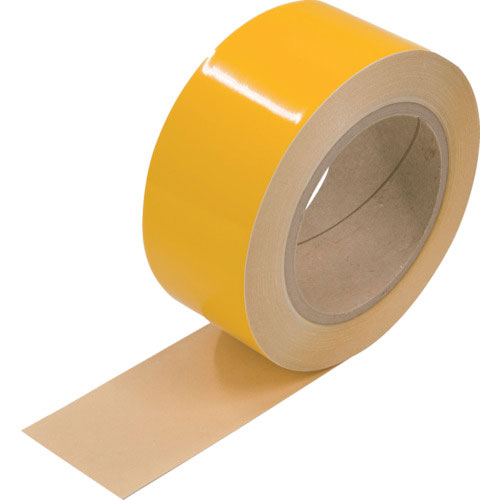 ＴＲＵＳＣＯ　強粘着・高耐久ラインテープ（屋内／屋外兼用）　黄　幅５０ＭＭ×長さ２０Ｍ＿
