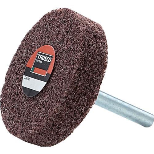 ＴＲＵＳＣＯ　軸付ナイロンホイール　軸径６ｍｍ　＃３２０　レッド＿