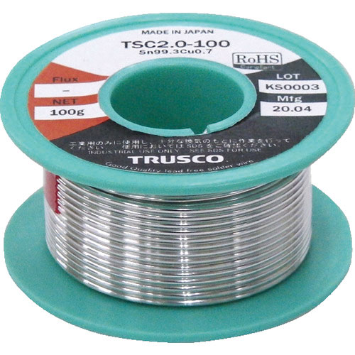 ＴＲＵＳＣＯ　鉛フリーはんだ（配管・配線用）Φ１．０－１００Ｇ＿