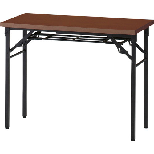 ＴＲＵＳＣＯ　折りたたみ会議テーブル　９００Ｘ４５０ＸＨ７００　棚板なし　ウォールナット＿