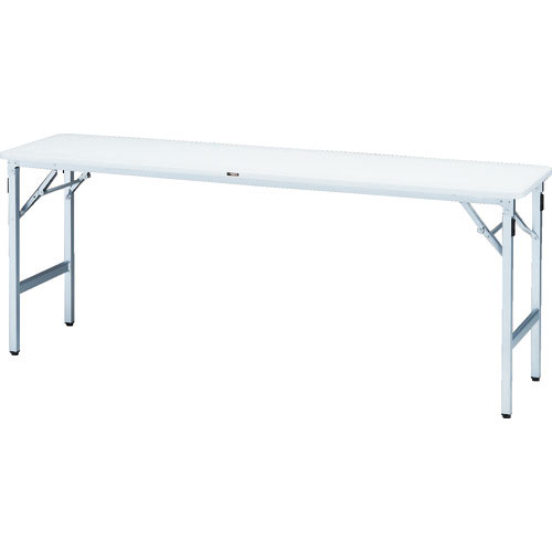 ＴＲＵＳＣＯ　超軽量折り畳み会議テーブル（アルミ脚）　１８００×４５０　ホワイト＿