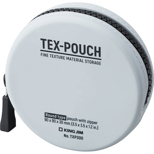 キングジム TEX-POUCH ROUND クレ_