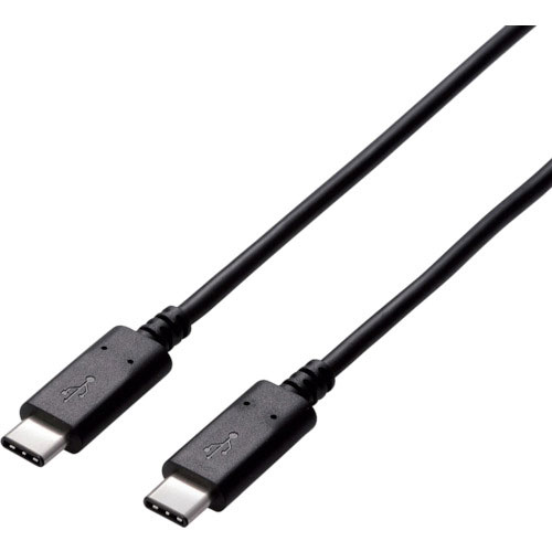 エレコム USB2.0ケーブル C-Cタイプ 認証品 1.0m ブラック_