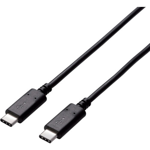 エレコム USB2.0ケーブル C-Cタイプ 認証品 2.0m ブラック_