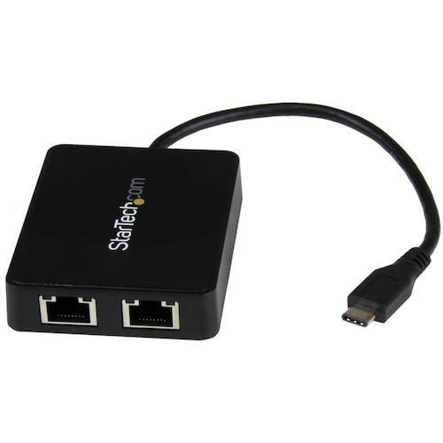 スターテック　ＬＡＮアダプター／ＵＳＢ－Ｃ／２ｘ　ＲＪ４５／１０／１００／１０００Ｍｂｐｓ／１ｘ　Ｕ＿