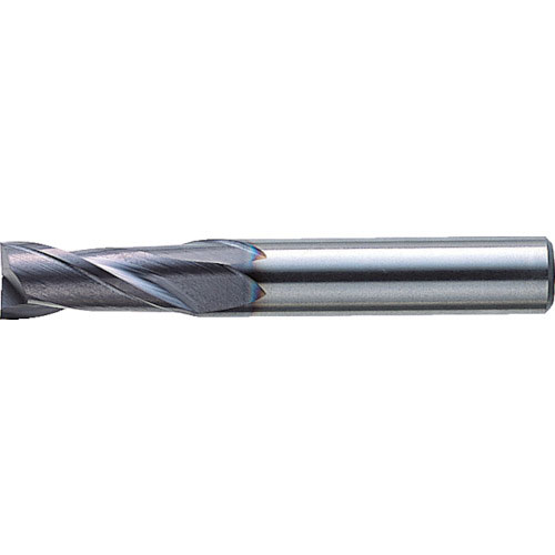 三菱K 2枚刃バイオレット ハイススクエアエンドミルミディアム刃長(M)8mm_