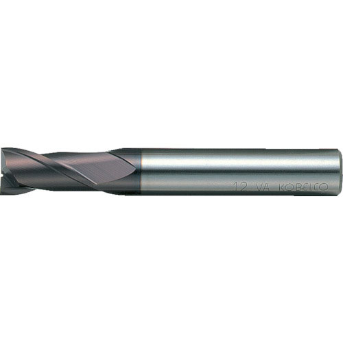 三菱K 2枚刃バイオレット ハイススクエアエンドミルショット刃長(S)16mm_