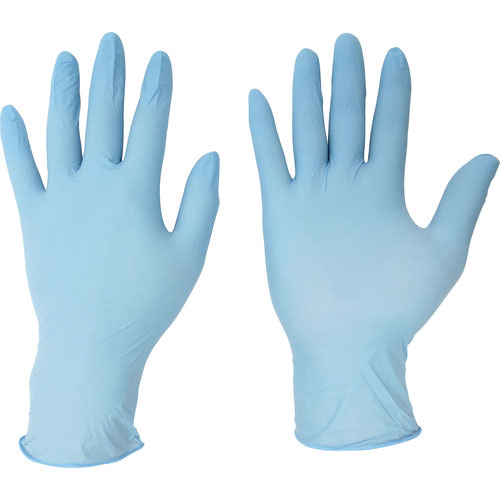 ミドリ安全　ニトリル手袋　加硫促進剤不使用　ベルテ７２２　ブルー　粉無　１００枚　Ｌ＿