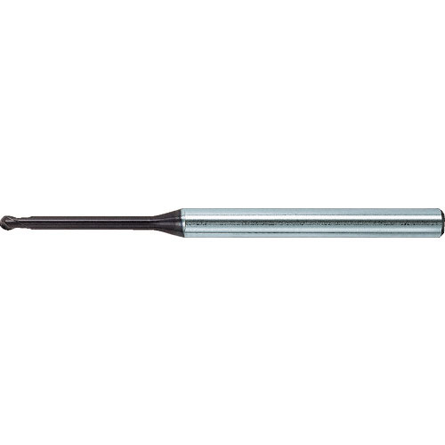 三菱K 2枚刃インパクトミラクルロングネック 超硬ボールエンドミル0.6mm_