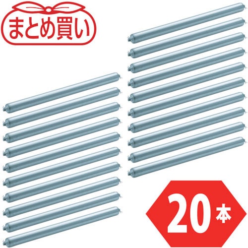 ＴＲＵＳＣＯ　まとめ買い　スチールローラー　Φ３８Ｘ１．２ｔ　Ｗ５００　Ｓ付２０本セット＿