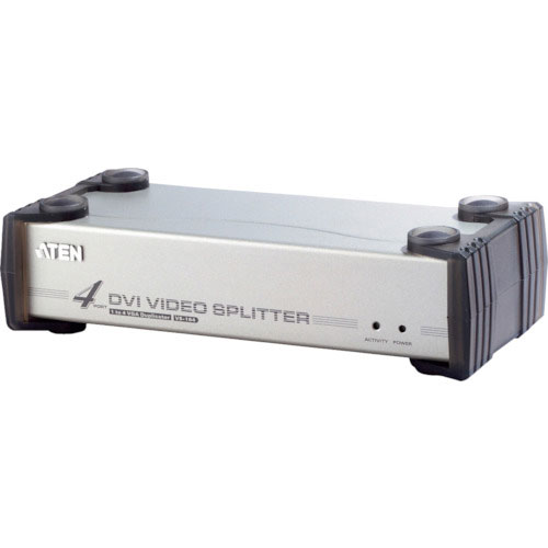 ATEN ビデオ分配器 DVI /1入力 / 4出力 / オーディオ / シングルリンク対応_