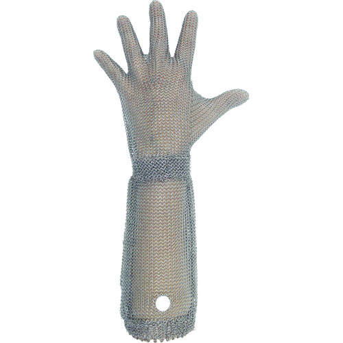 ミドリ安全　ステンレス製　耐切創クサリ手袋　５本指　ロングタイプ　ＷＩＬＣＯ－５５０　Ｓサイズ　１枚＿
