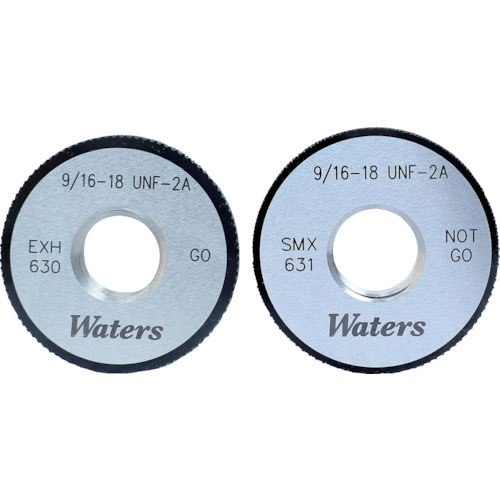 WATERS ユニファイねじ用リングゲージ(UNF) 呼び寸法(mm)NO12_
