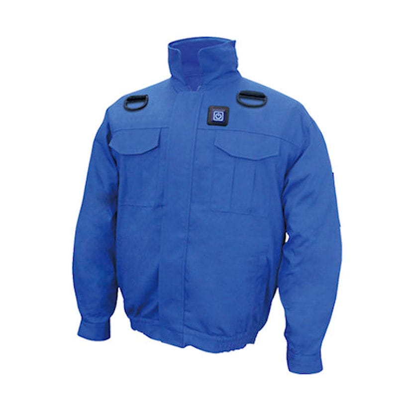 ブレイン　胸スイッチ式空調エアコン服セット　ブルー　ＬＬ　ＭＥＳＨ－ＢＲ－７０００