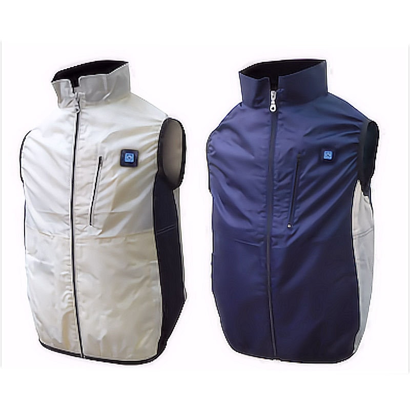 ブレイン　胸スイッチ式空調ベストセット　ネイビー　ＬＬ－ＸＬ　ＭＥＳＨ－ＢＲ－０６０