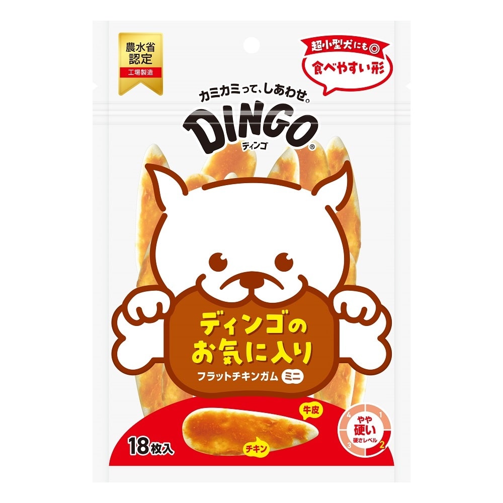ディンゴ　フラットチキンガムミニ　１８枚入り