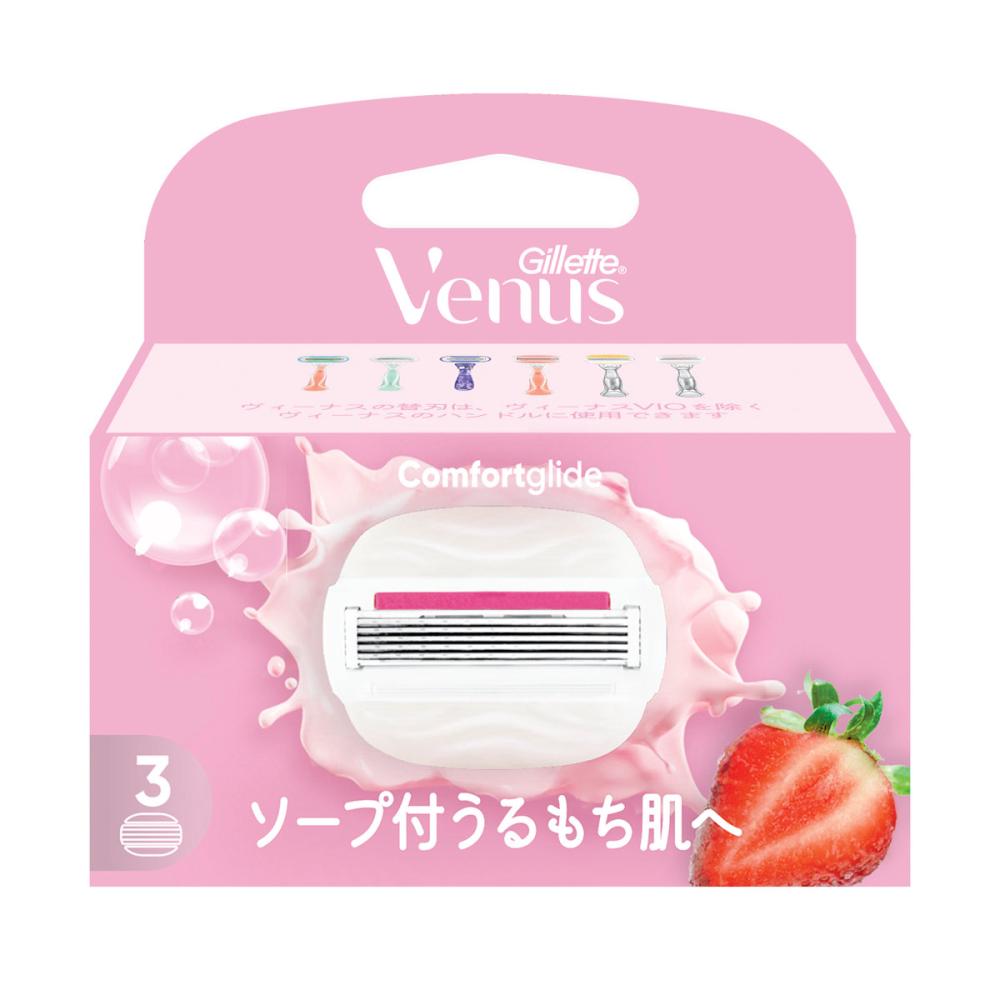 P&G ジレット ヴィーナス コンフォートグライド イチゴの香り 替刃3個入り