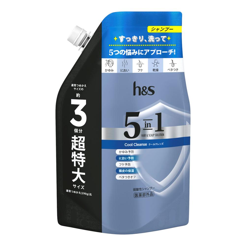 P&G h&s 5in1 クールクレンズシャンプー 詰替用 超特大 850g