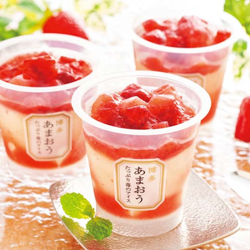 博多あまおう　たっぷり苺のアイス