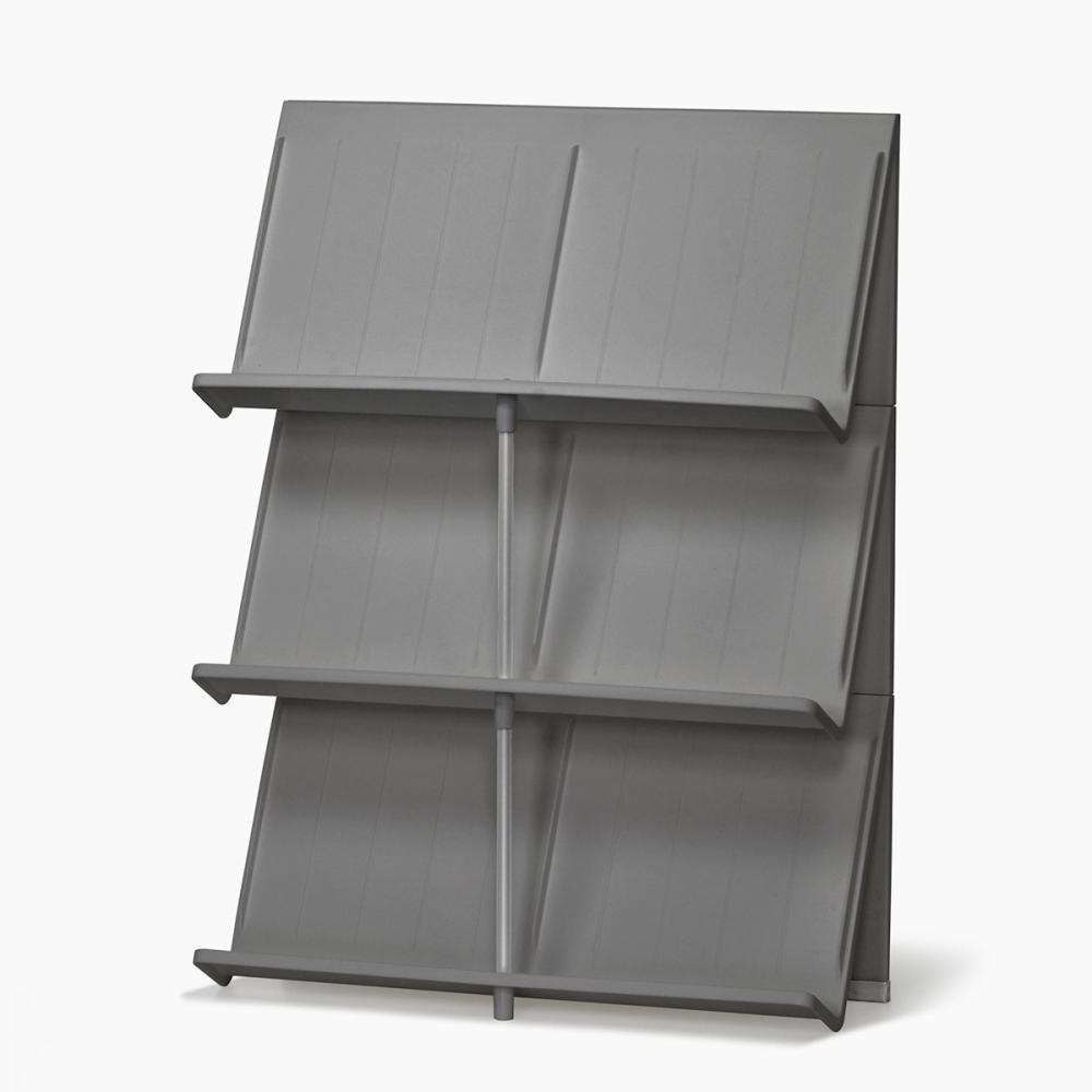 ディスプレイ突っ張りシューズラック ホワイト[7483]