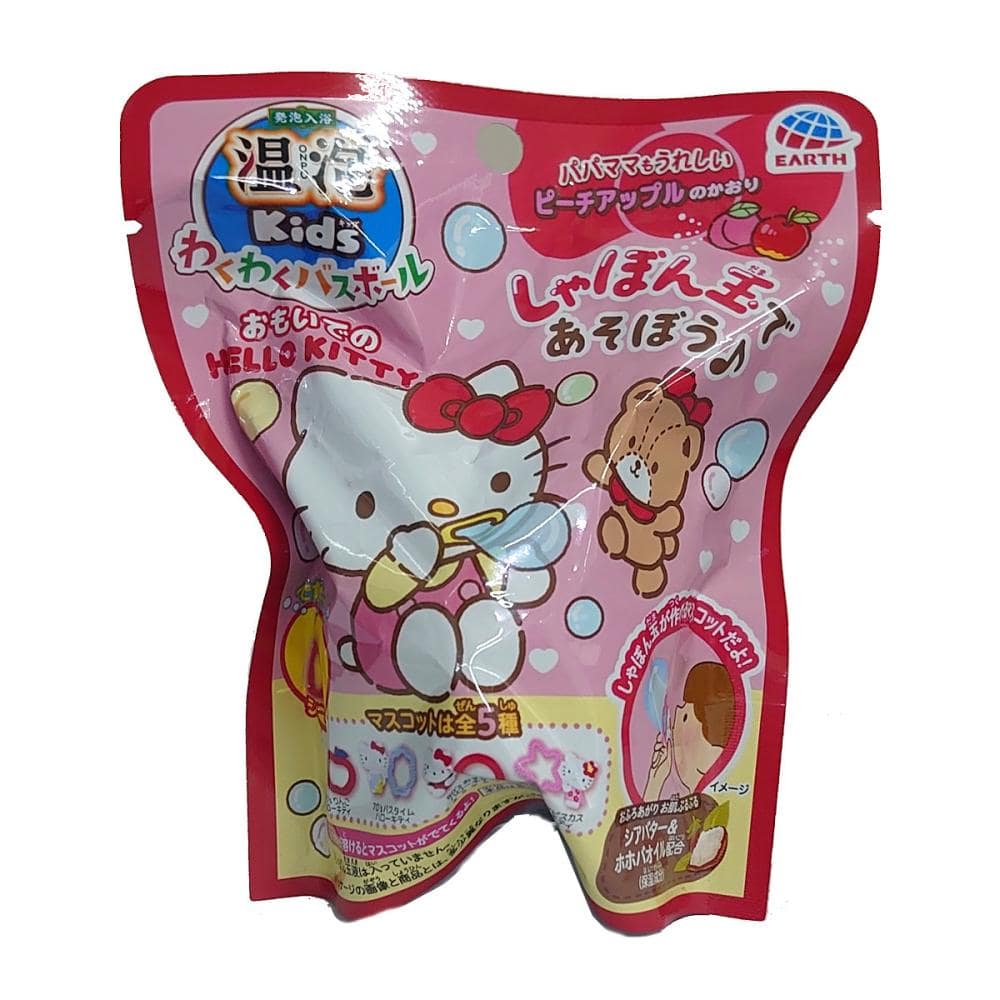 アース製薬 温泡キッズ わくわくバスボール ハロキティ 80g
