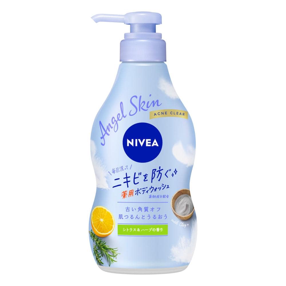 花王 ニベア エンジェルスキン ボディウォッシュ アクネクリア シトラス&ハーブ 本体 470mL