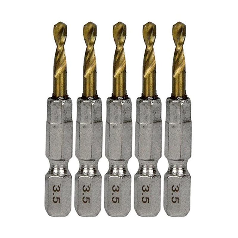 藤原産業　ＳＫ１１　六角軸Ｔｉｎ鉄ドリル　極短　３．５ｍｍ　５本組