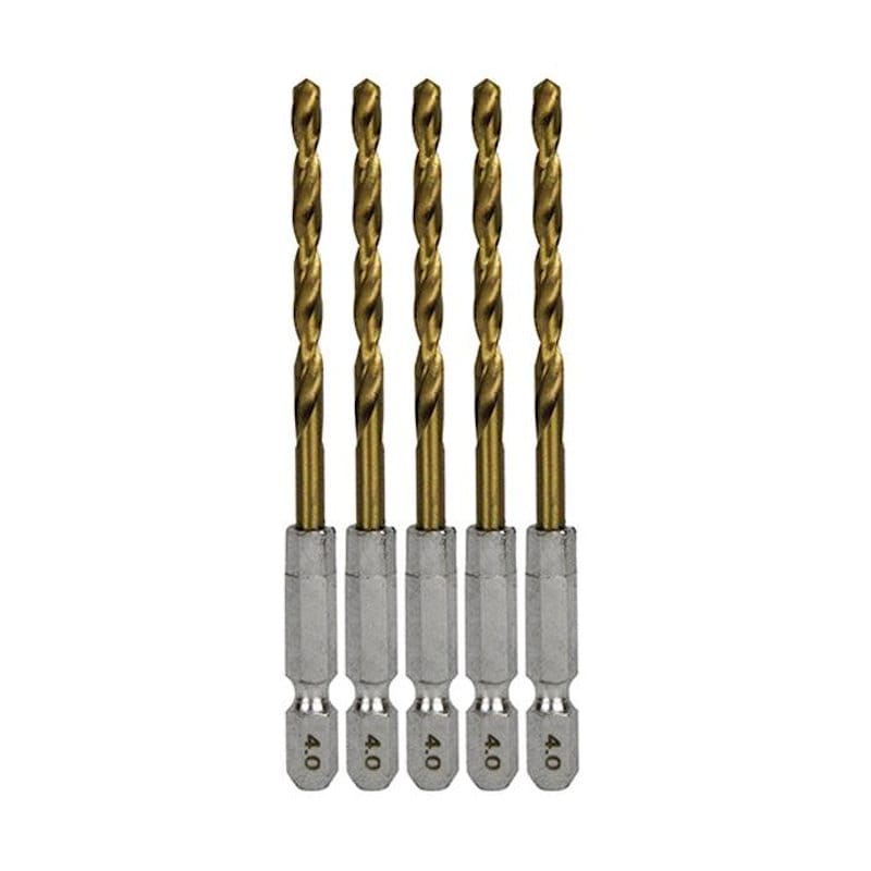 藤原産業　ＳＫ１１　六角軸Ｔｉｎ鉄ドリル　普通　４．０ｍｍ　５本組