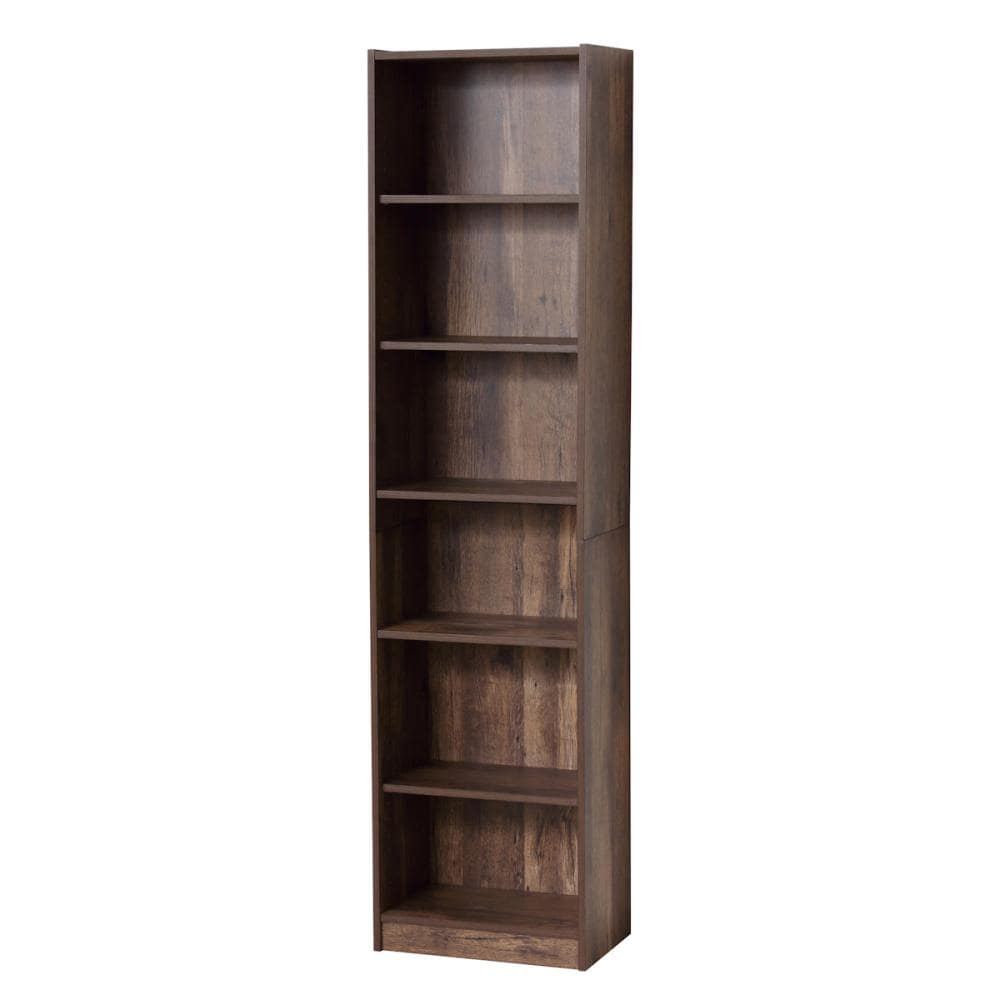 クロシオ　らくらく簡単組立文庫本棚４５０　ダークブラウン　幅４５×高さ１８０ｃｍ　２５５０３