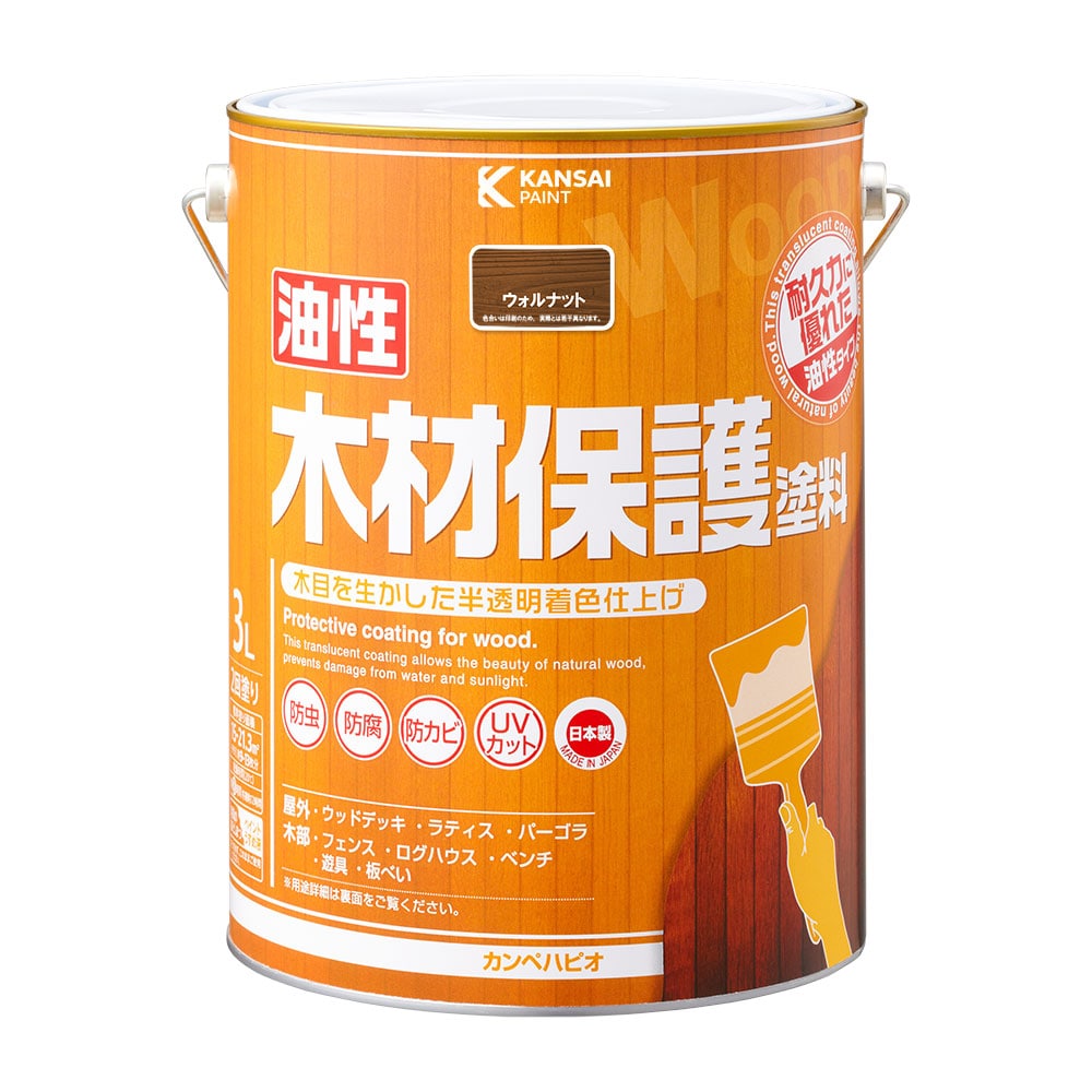 カンペハピオ 油性木材保護塗料 チーク 3L の通販 カンペハピオ 油性木材保護塗料 チーク 3L の通販
