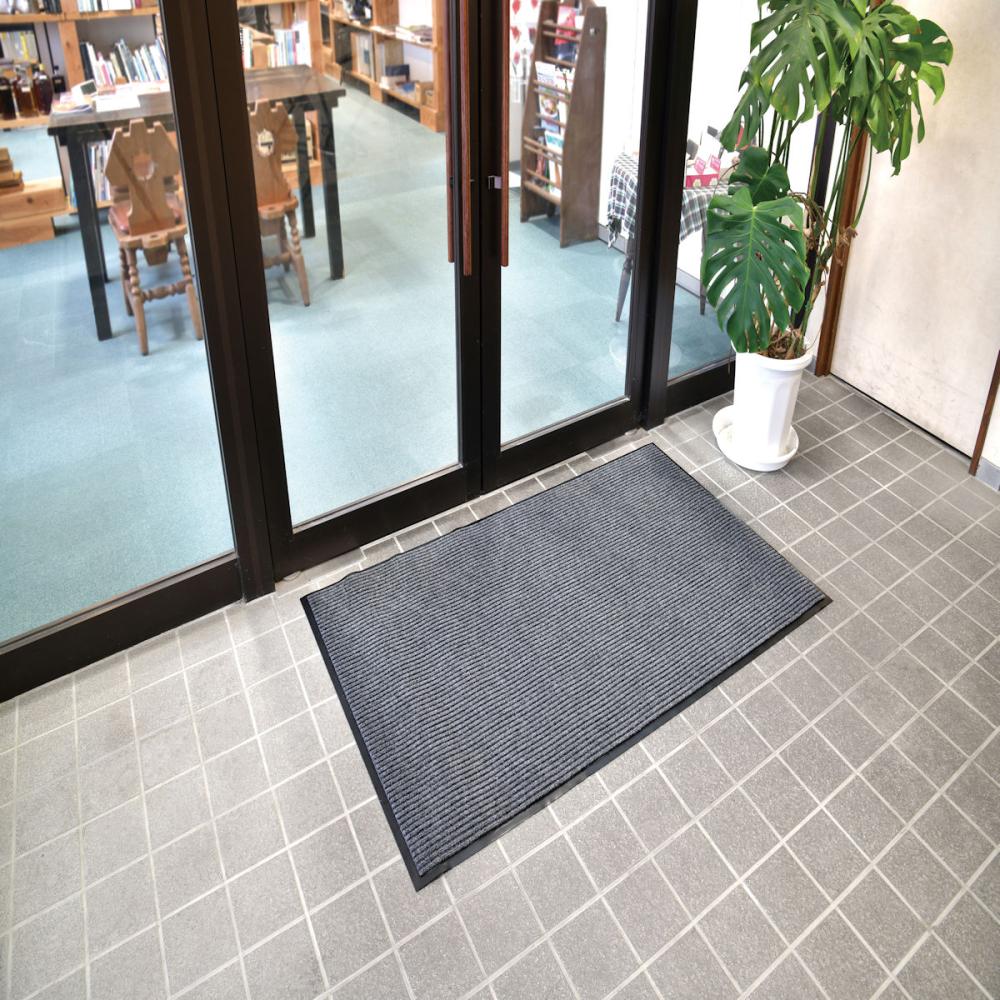 大判玄関マット ループタイプ 90×180cm グレー