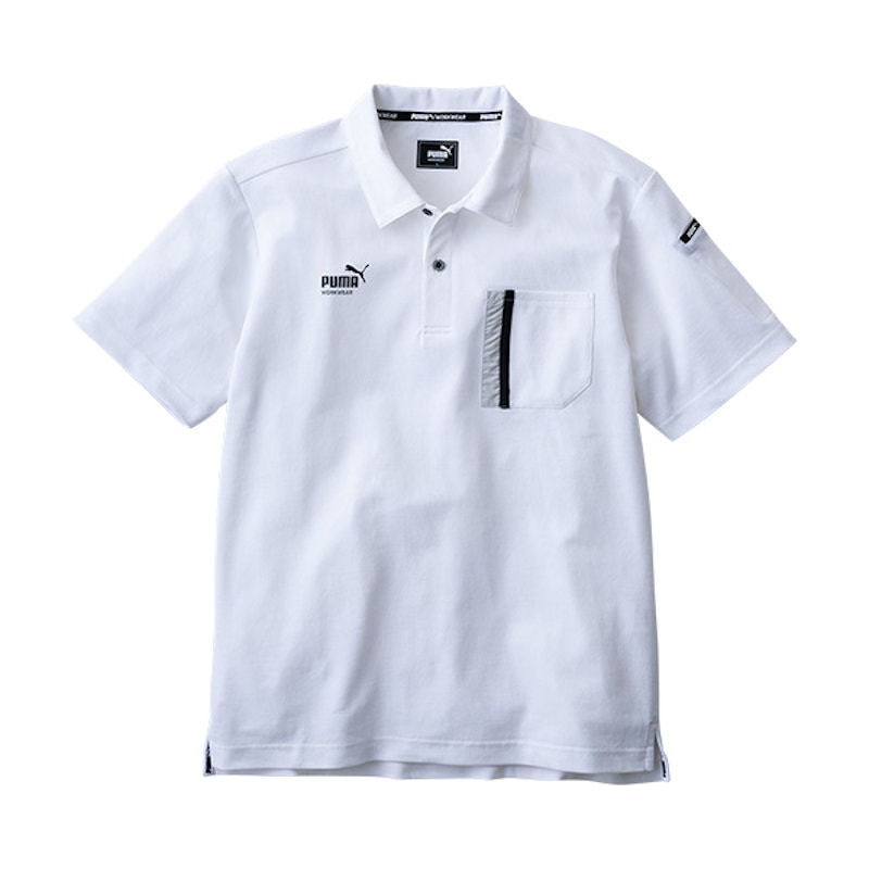ＰＵＭＡ　半袖アクティブポロシャツ　ホワイト　Ｌ　ＰＷ－３０１４Ｎ　作業ウェアＰＵＭＡ