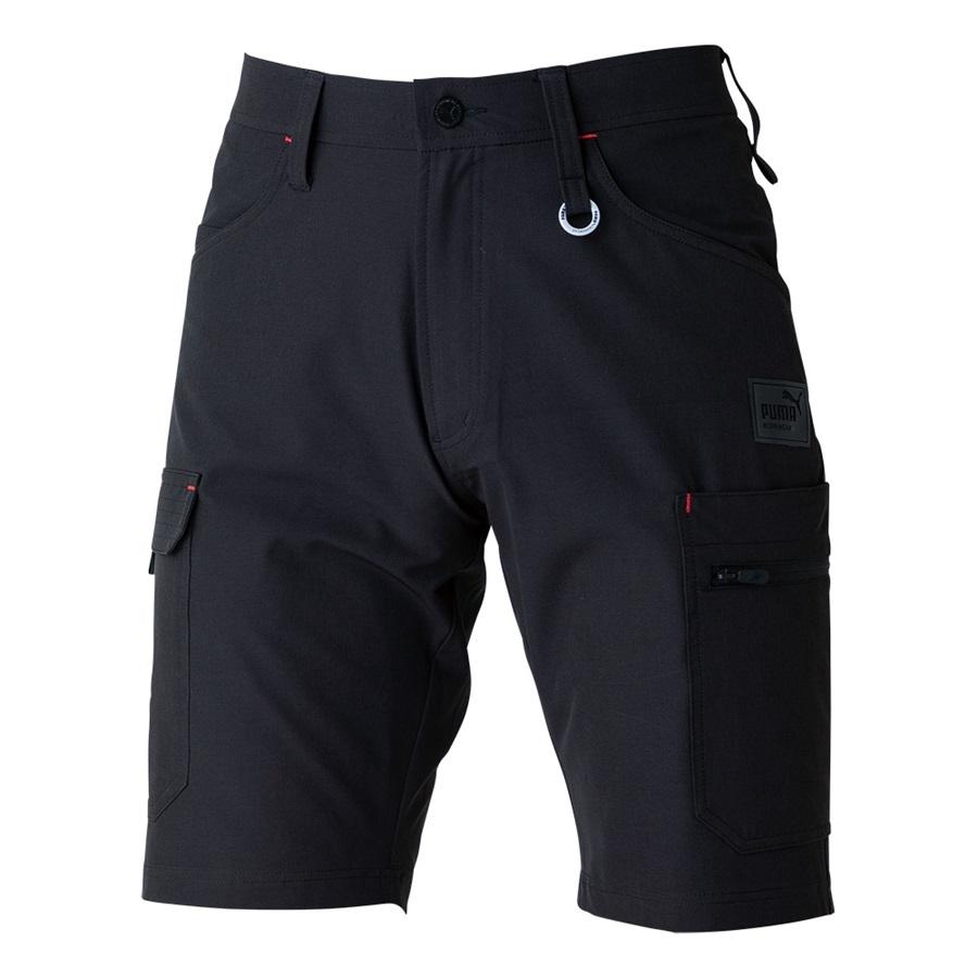 ＰＵＭＡ　ショートカーゴパンツ　ＰＷ－３０１７Ｎ　ブラック　Ｌ　作業ウェアＰＵＭＡ