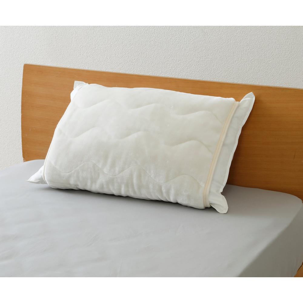 アテーナライフ 暖プラス 3つの効果であったか枕パッド アイボリー 50×55cm