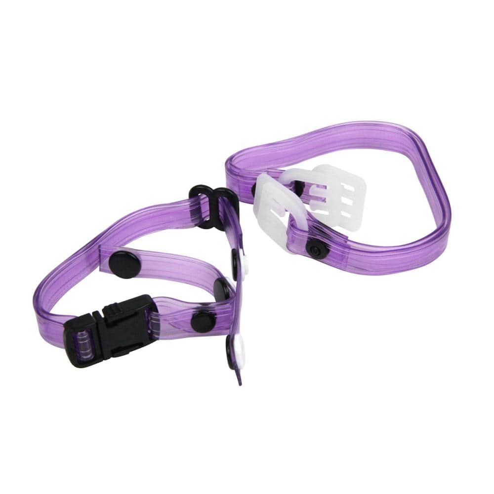 東洋物産工業　ＴＯＹＯ　アゴ紐　透明ビニール製　紫　ＮＯ．ＴＥ－４