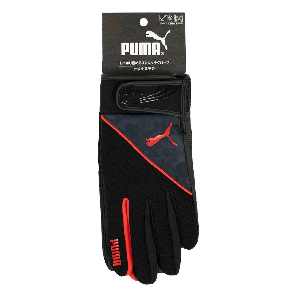 ＰＵＭＡ　合成皮革手袋　ブラックレッド　Ｌ　ＣＭ６１０１