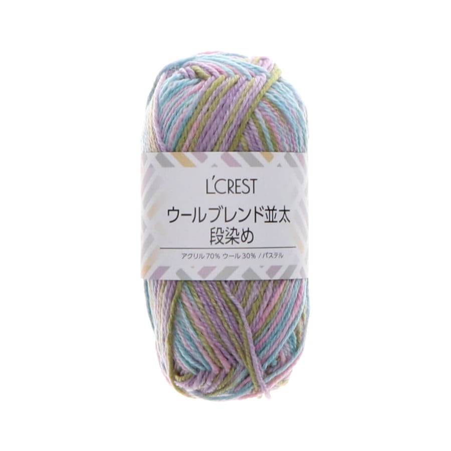 L’CREST(ルクレスト) ウールブレンド並太毛糸 段染め パステル
