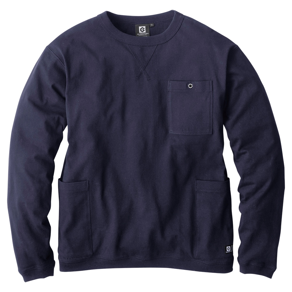 コーコス信岡　グラディエーター　５ポケット長袖Ｔシャツ　ネイビー　Ｌ　Ｇ－９５８