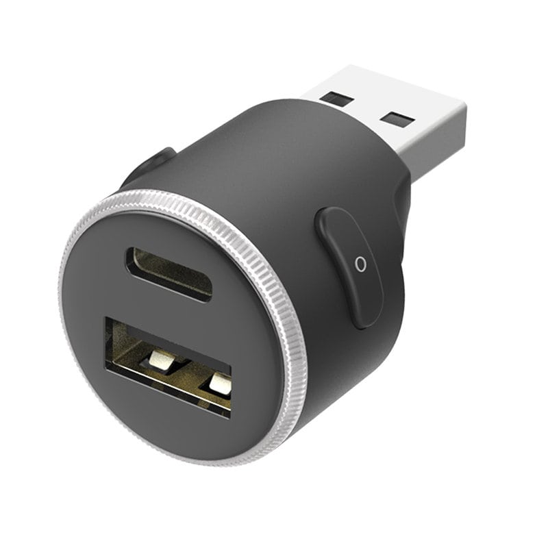 カシムラ イルミ付USB増設 USB-A1ポート+C1ポート