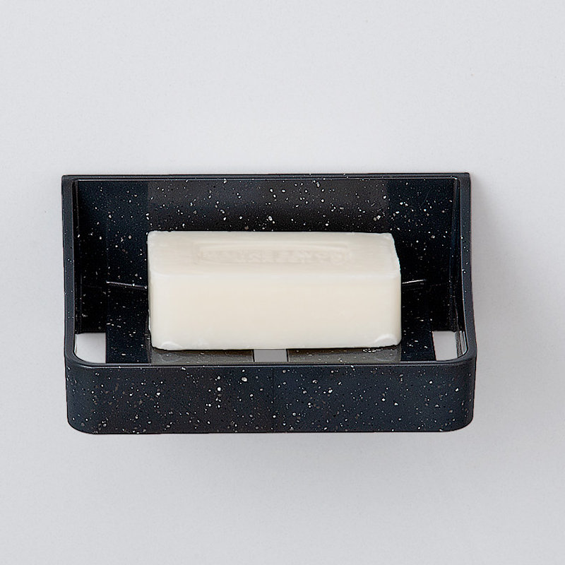 ユニード　マグネット付ソープディッシュ　ブラックストーン