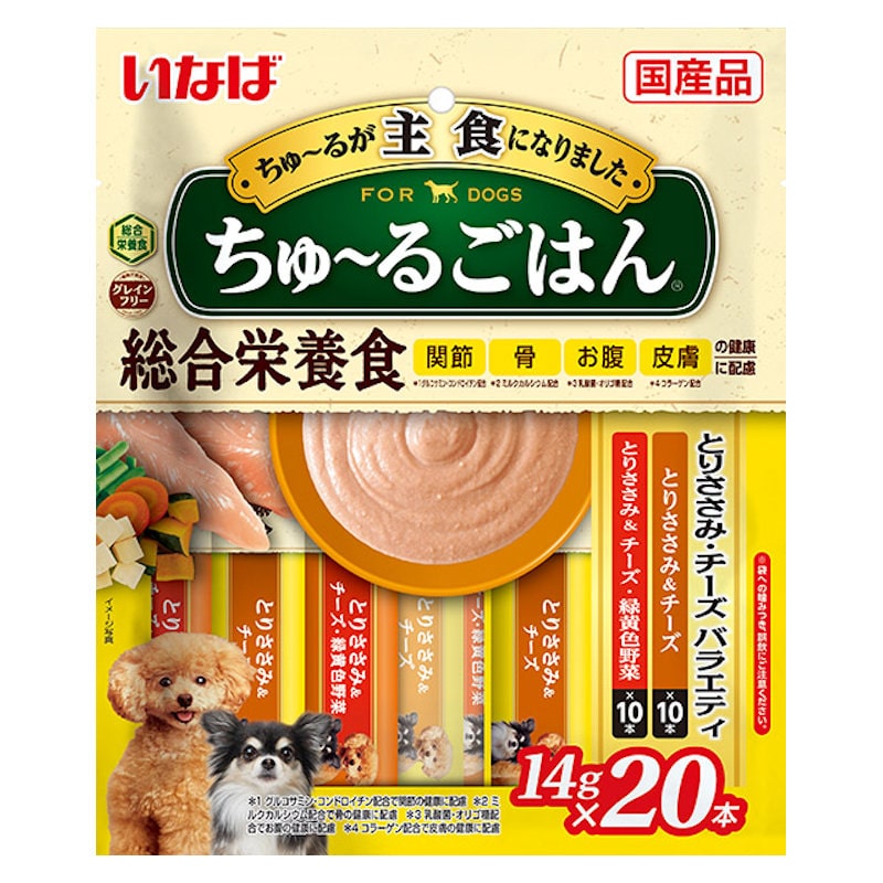 いなば ちゅ~るごはん とりささみ・チーズバラエティ 14g×20本