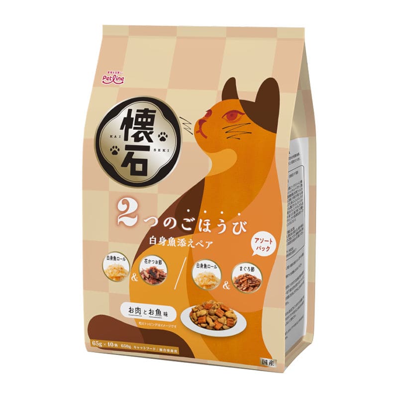 ペットライン 懐石 2つのごほうび 白身魚添えペア 650g