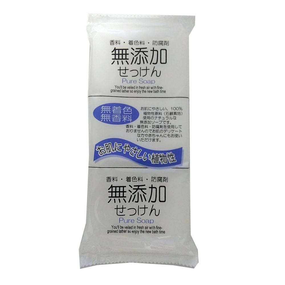 日本合成洗剤 無添加せっけんピュアソープ 100g×3個入り の