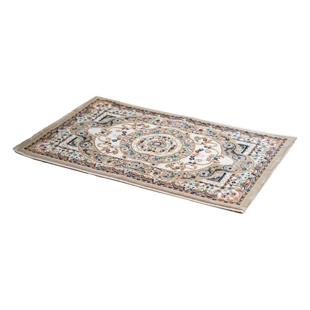 イケヒコ　玄関マット　ロザリオ　ベージュ　５０×８０ｃｍ